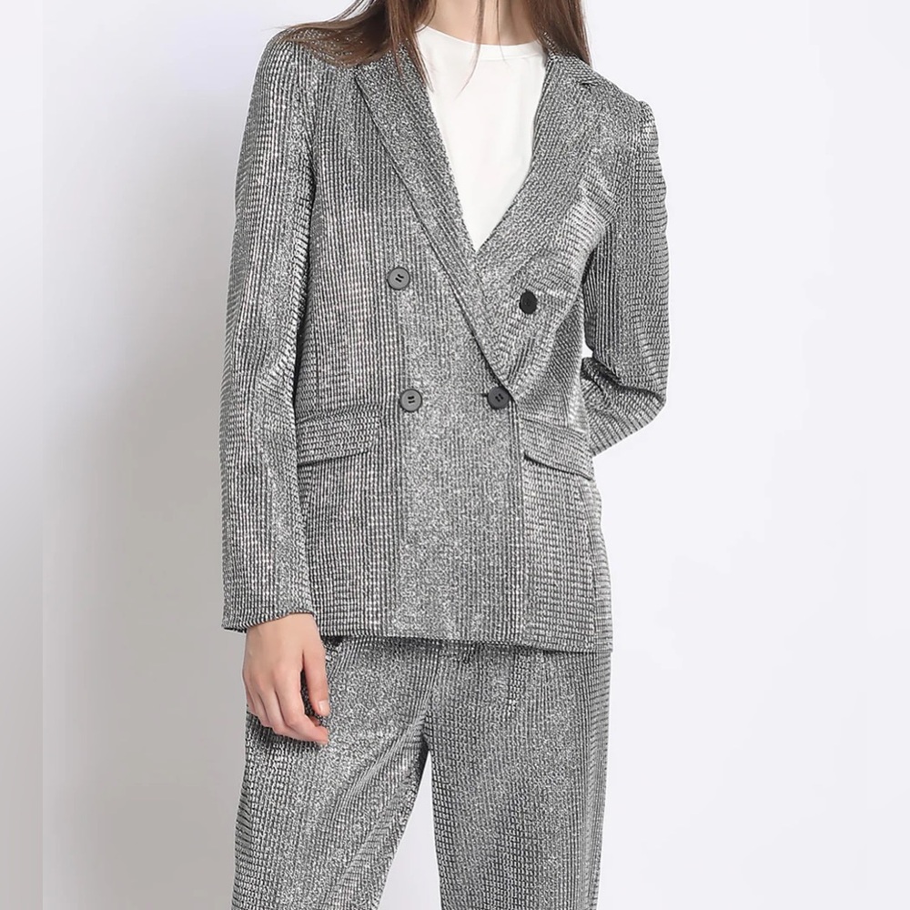 Sans Souci Metallic Pant Suit Large